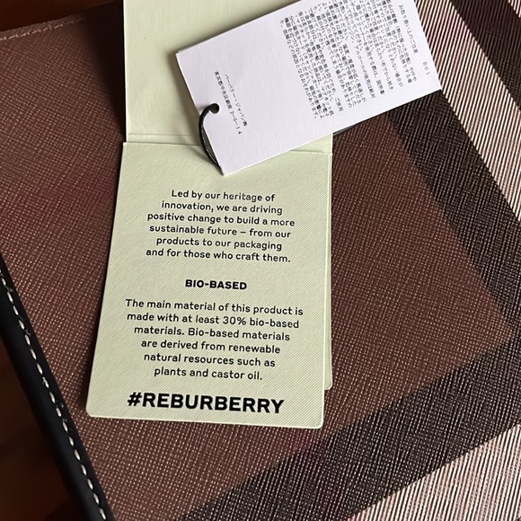 Burberry Denny Slim E-Check Canvas Tote, NEW - Picture 13 of 17